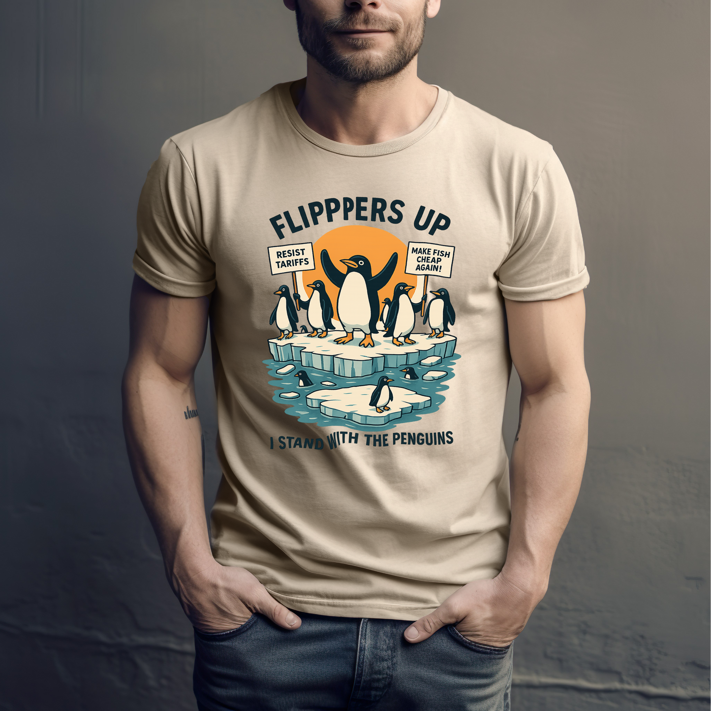 Flippers Up - I  Stand With the Penguins